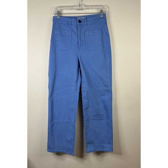 Madewell Pants - Madewell Emmett 2.0 Wide-Leg Crop Pants Womens 27 Oasis Blue Fade